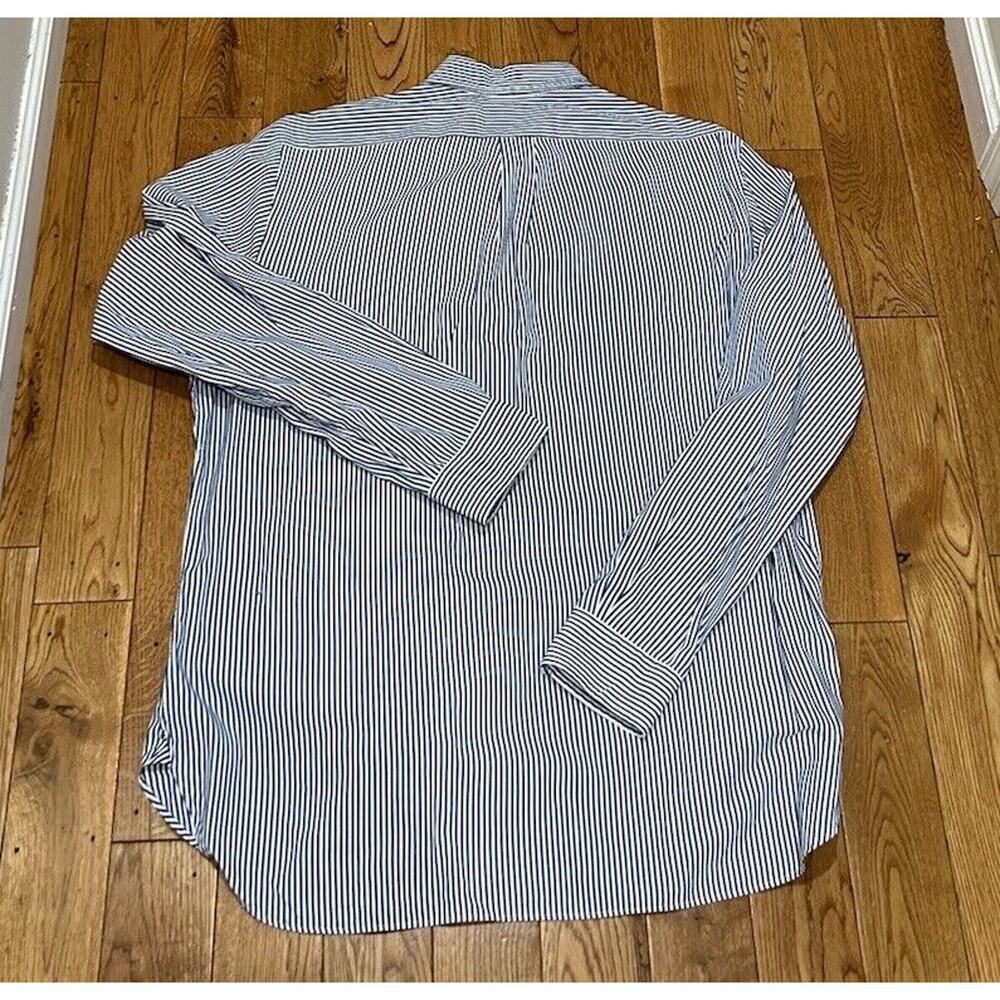 Two Ralph Lauren Polo Button Down Striped‎ Dress Shirt Size 16.5 42 Purple/ Blue - Picture 5 of 9